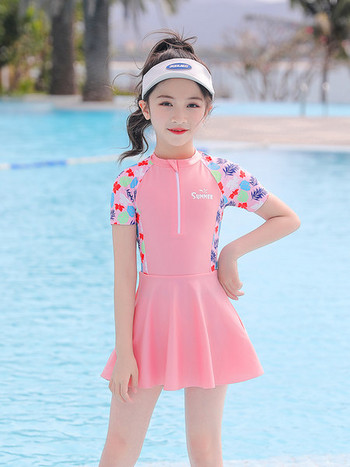 Μοντέρνο παιδικό φόρεμα τύπου μαγιό για κορίτσια