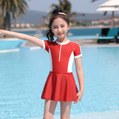 Μοντέρνο παιδικό φόρεμα τύπου μαγιό για κορίτσια