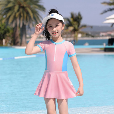 Μοντέρνο παιδικό φόρεμα τύπου μαγιό για κορίτσια