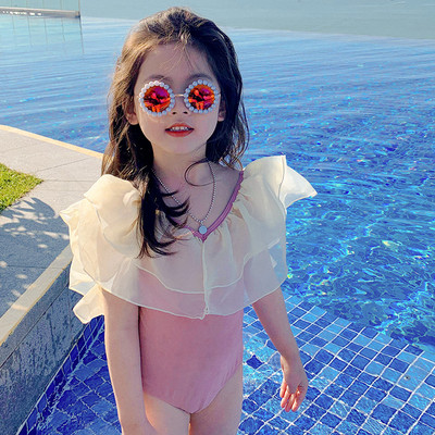 Μοντέρνο μαγιό για κορίτσια με τούλι και γυμνή πλάτη