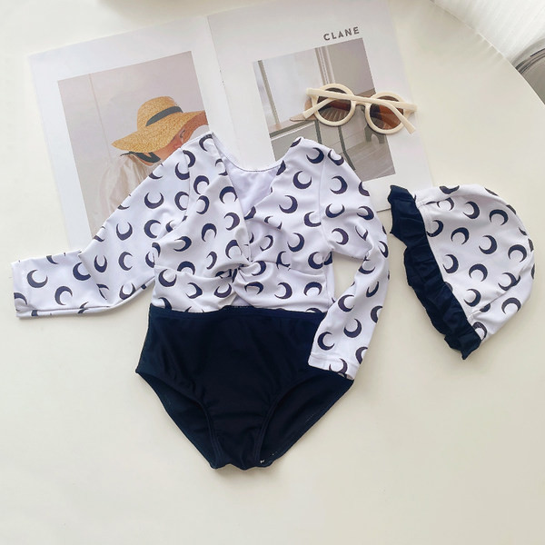 Hosszú ujjú gyermek fürdőruha lányoknak