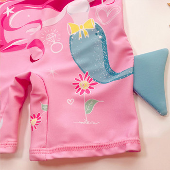 Children\'s swimsuit girl 2022 new cute mermaid baby baby conjoined swimsuit girl sunscreen swimwear