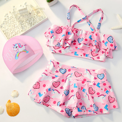 Παιδικό σετ κολύμβησης σε ροζ χρώμα σε δύο μέρη