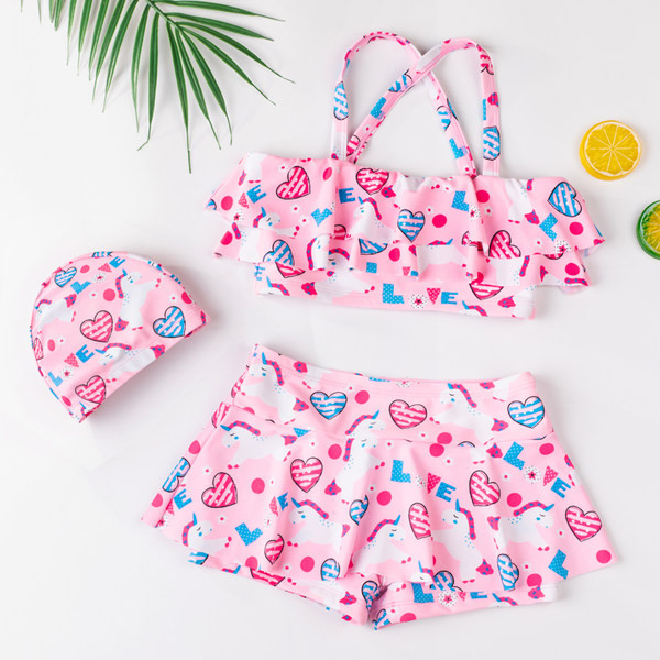 Παιδικό σετ κολύμβησης σε ροζ χρώμα σε δύο μέρη