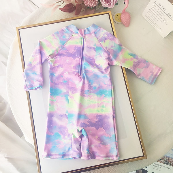 Divatos hosszú ujjú gyermek fürdőruha lányoknak