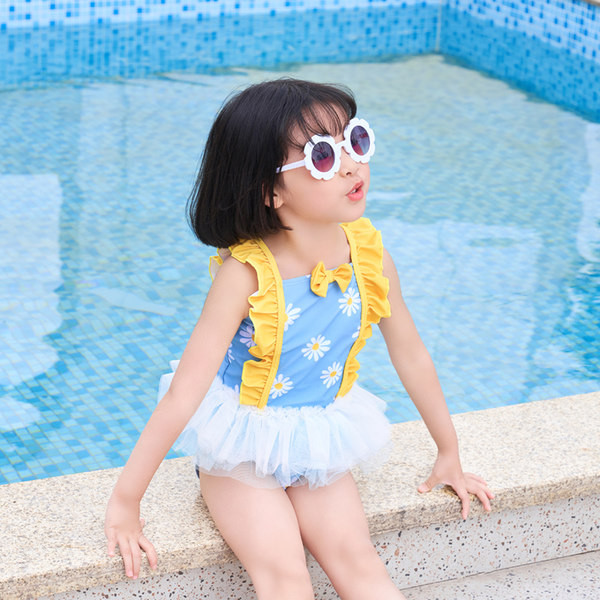 Modern tüll gyerek fürdőruha lányoknak