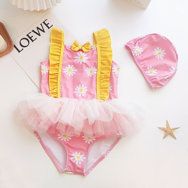 Modern tüll gyerek fürdőruha lányoknak