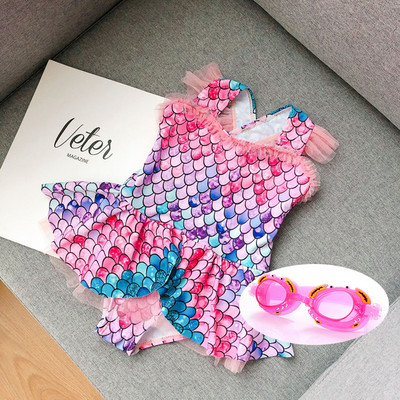 Πολύχρωμο παιδικό μαγιό με τούλι για κορίτσια