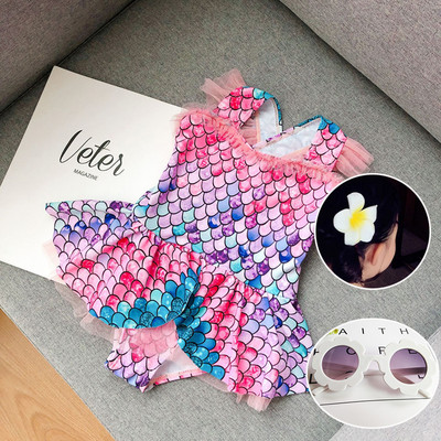 Πολύχρωμο παιδικό μαγιό με τούλι για κορίτσια