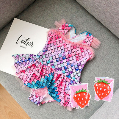 Πολύχρωμο παιδικό μαγιό με τούλι για κορίτσια