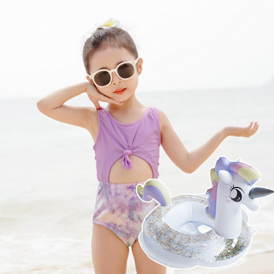 Mitmes värvitoonis laste ujumistrikoo tüdrukutele