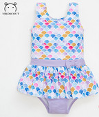 Gyermek fürdőruha széles pántokkal lányoknak