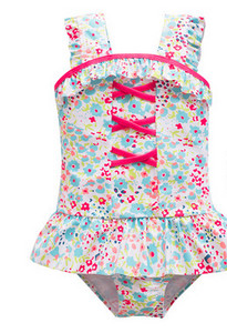 Gyermek fürdőruha szalagokkal