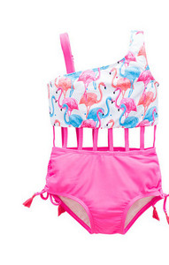 Teljes gyermek fürdőruha színes nyomattal lányoknak