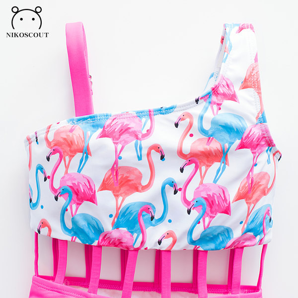 Teljes gyermek fürdőruha színes nyomattal lányoknak