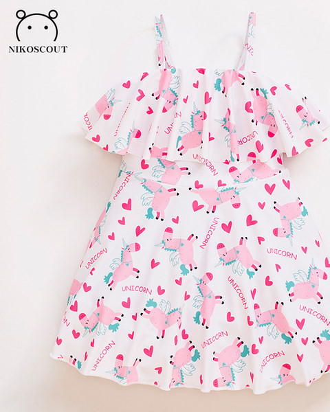 Gyermek fürdőruha lányoknak színes nyomattal - készlet