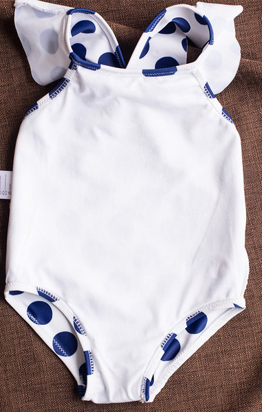 Pöttyös gyermek fürdőruha lányoknak