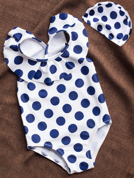 Pöttyös gyermek fürdőruha lányoknak