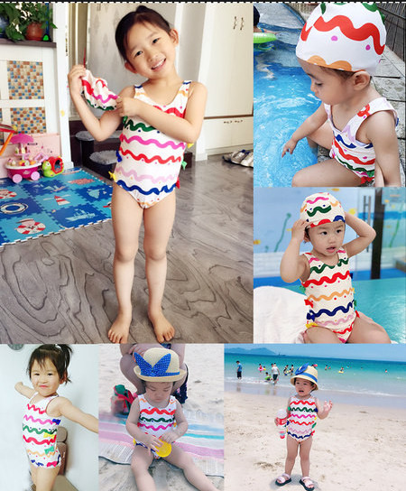 Ολόσωμο μαγιό για κορίτσια με καπέλο