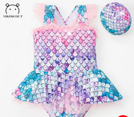 Színes tüll gyerek fürdőruha lányoknak