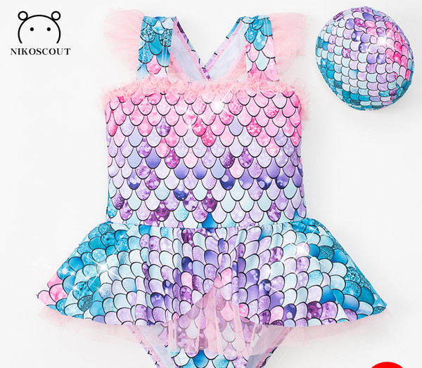 Színes tüll gyerek fürdőruha lányoknak