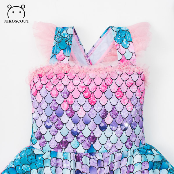 Színes tüll gyerek fürdőruha lányoknak