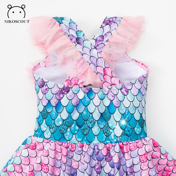 Színes tüll gyerek fürdőruha lányoknak