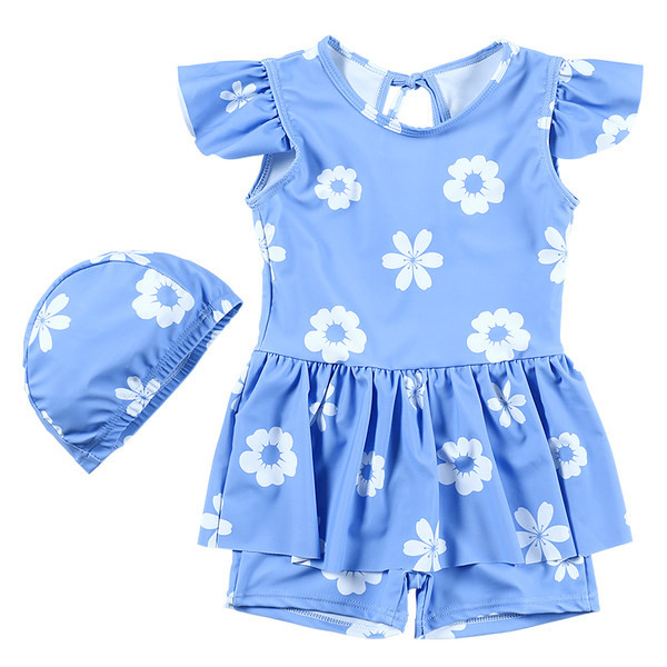 Παιδικό ολόσωμο μαγιό με φλοράλ μοτίβο για κορίτσια