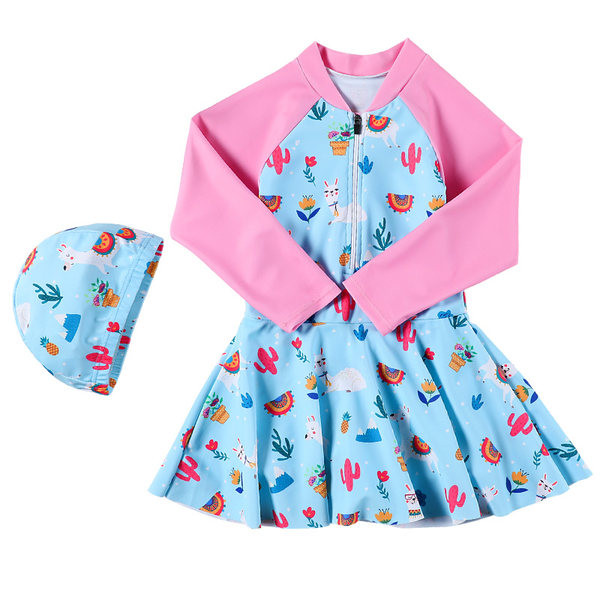 Színes, cipzáros gyerek fürdőruha lányoknak