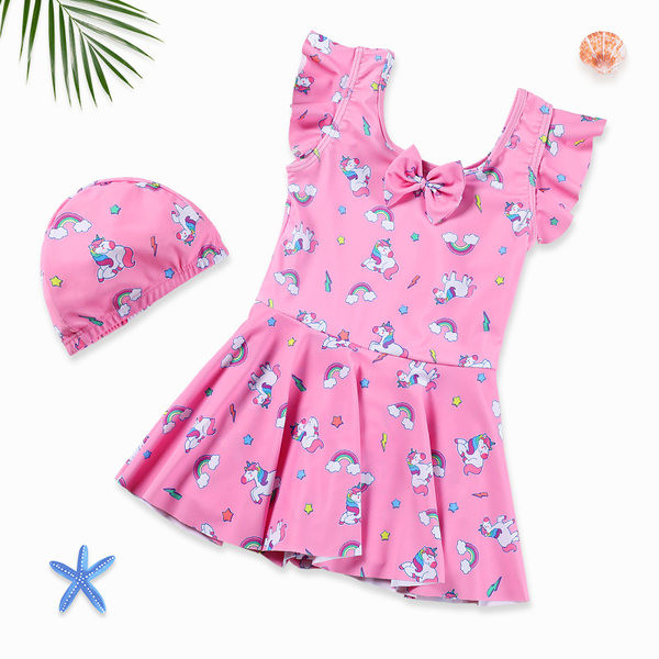 Gyermek fürdőruha lányoknak típusú ruha fürtökkel