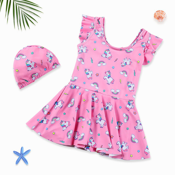 Gyermek fürdőruha lányoknak típusú ruha fürtökkel