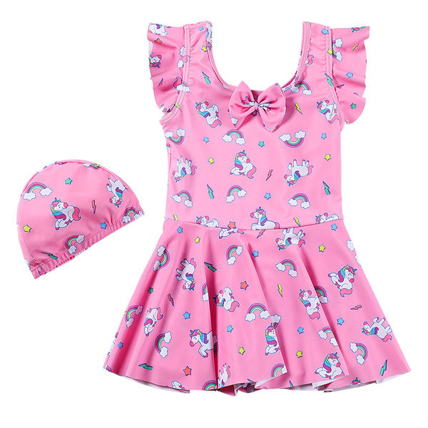 Gyermek fürdőruha lányoknak típusú ruha fürtökkel