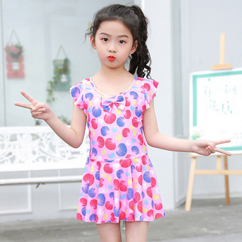 Παιδικό μαγιό κορίτσια, φούστα σε στυλ παιδιά γυμνασίου Κορεάτικο χαριτωμένο κοριτσάκι πριγκίπισσα μαγιό ξένου στυλ Wenquan