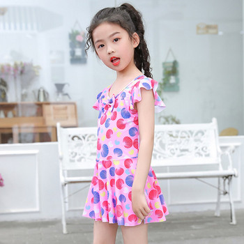 Παιδικό μαγιό κορίτσια, φούστα σε στυλ παιδιά γυμνασίου Κορεάτικο χαριτωμένο κοριτσάκι πριγκίπισσα μαγιό ξένου στυλ Wenquan