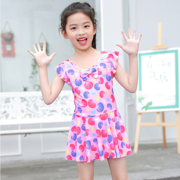 Gyermek fürdőruha lányok, szoknya stílusú középiskolás gyerekek koreai aranyos baba hercegnő lány külföldi stílusú Wenquan fürdőruha