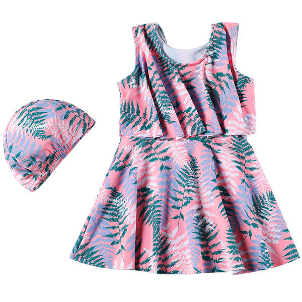 Gyermek fürdőruha mintás lányoknak - két részből áll