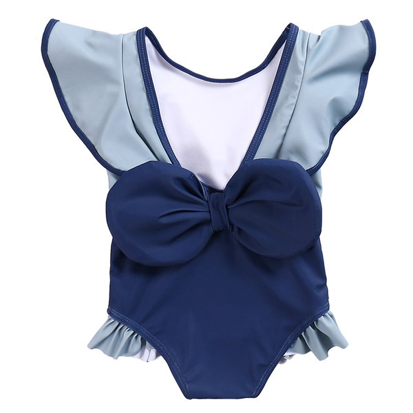 Modern, szalagos gyerek fürdőruha lányoknak