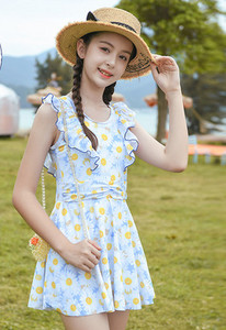 Uus mudel kõik laste lillemustriga ujumisriided tüdrukutele