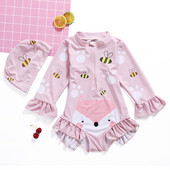 Παιδικό Ολόσωμο αντηλιακό μαγιό σε ροζ χρώμα