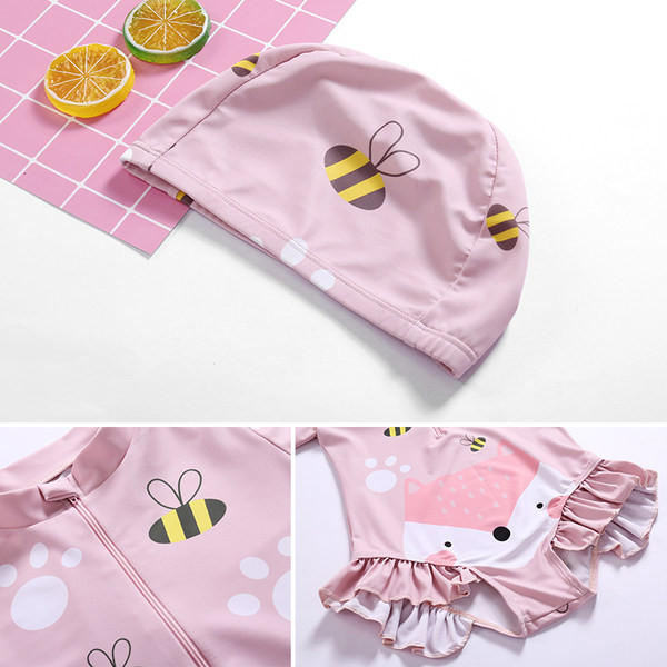 Παιδικό Ολόσωμο αντηλιακό μαγιό σε ροζ χρώμα