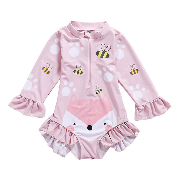 Παιδικό Ολόσωμο αντηλιακό μαγιό σε ροζ χρώμα