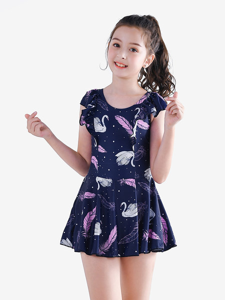 Gyerek fürdőruha színes mintás típusú ruhával