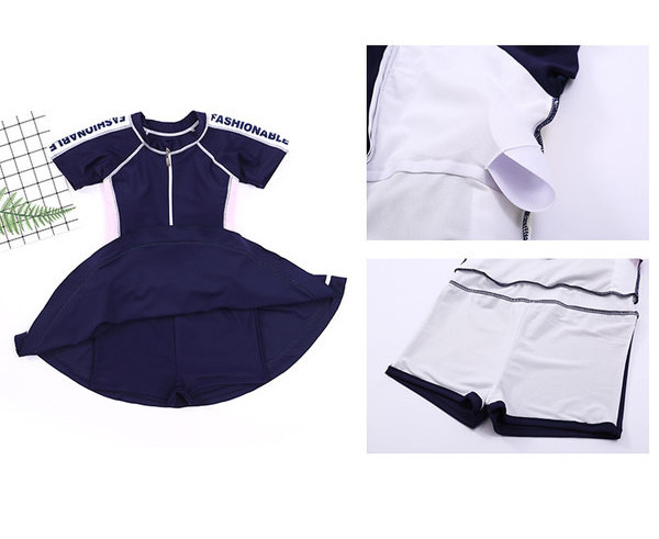 Új modell teljes fürdőruha kék színben