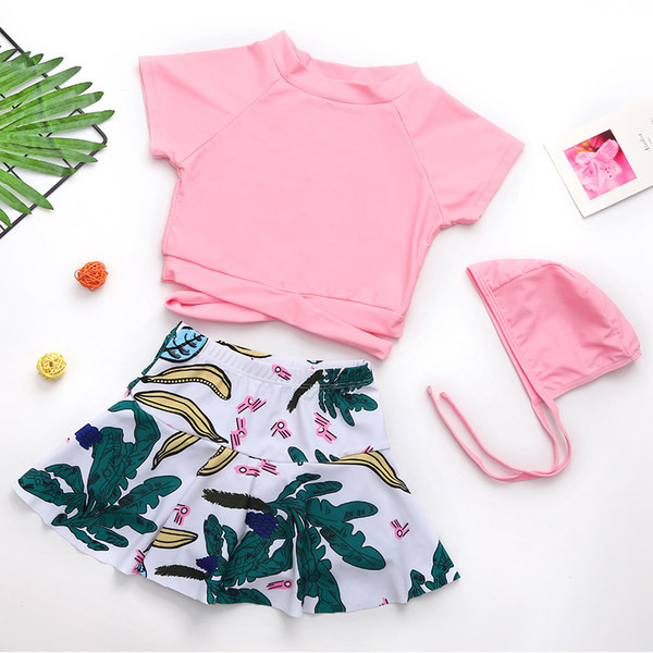 Három részből álló gyerek fürdőruha lányoknak