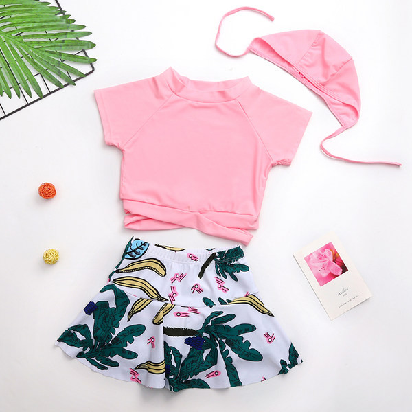 Három részből álló gyerek fürdőruha lányoknak