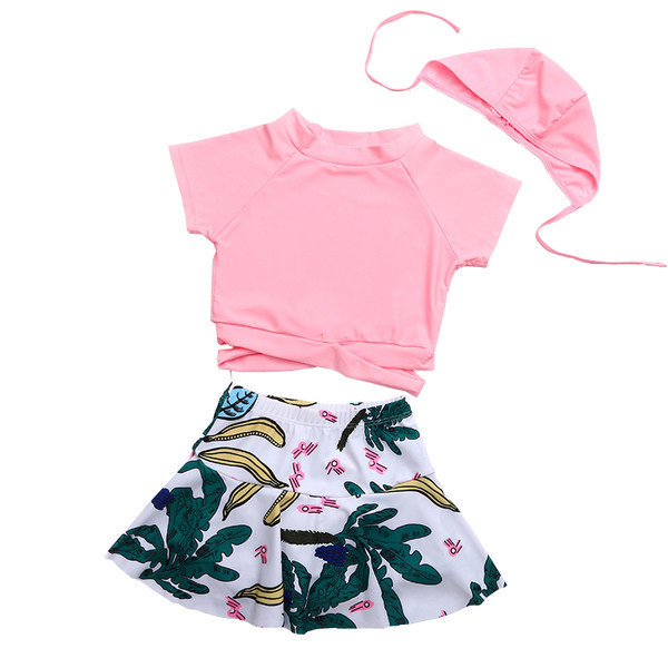 Három részből álló gyerek fürdőruha lányoknak