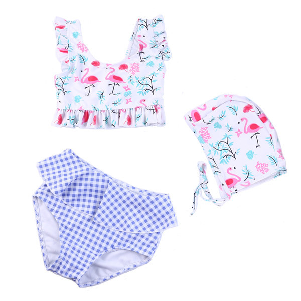 Gyermek teljes fürdőruha fürtökkel lányoknak