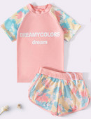 Gyermek fürdőruha lányoknak két részből áll