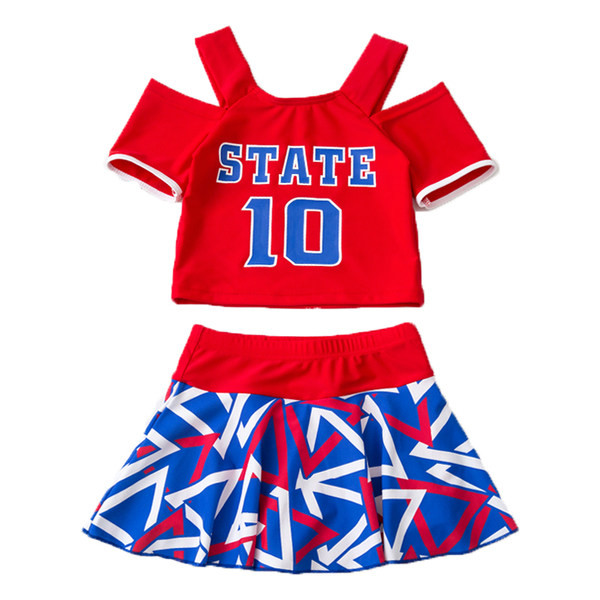 Lányoknak készült fürdőruha két részből, felirattal