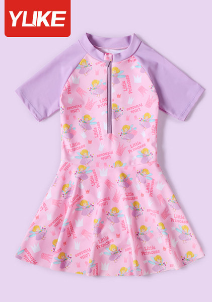 Egész gyermek fürdőruha cipzárral lányoknak